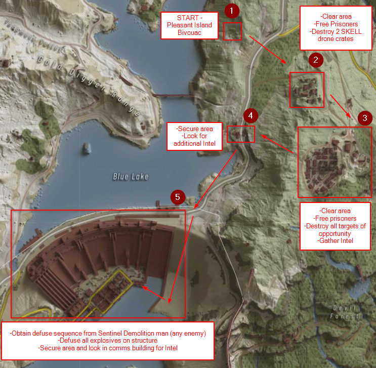 Operation Fragma objective map